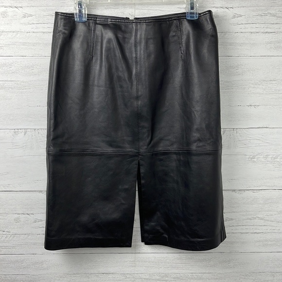 CACHE LAMBS LEATHER SKIRT - Picture 5 of 5